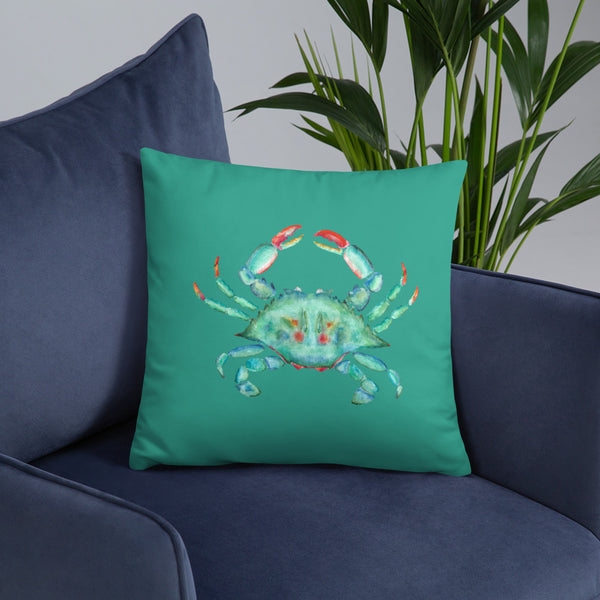 Crab Pillow in Acqua