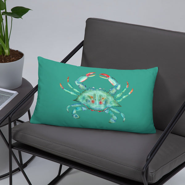 Crab Pillow in Acqua