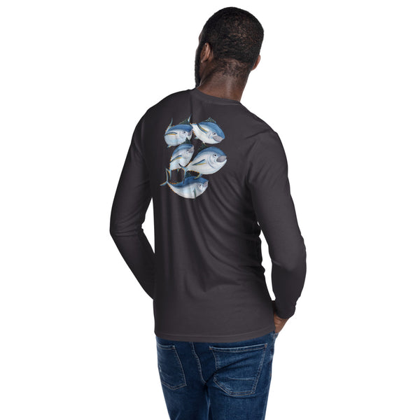Blue Fin Tuna - Long Sleeve Fitted Crew