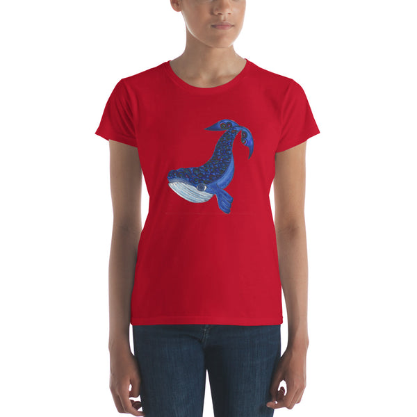 Right Whale - Women's fitted short sleeve t-shirt